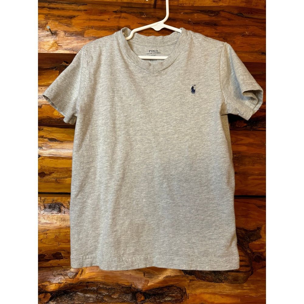 Polo Grey‎ V-Neck T-Shirt Size Boys 6